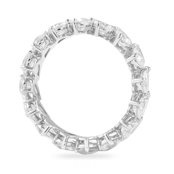 3.40ct Pear Shape Angled-Set Eternity Band flat