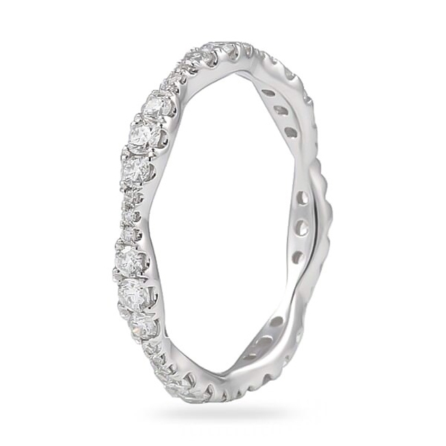 0.60 Carat Graduating Size Round Diamond Pave Band yg