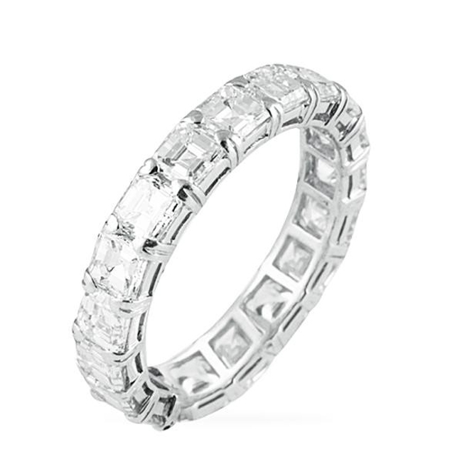 4 carat Asscher Cut Diamond Eternity Band