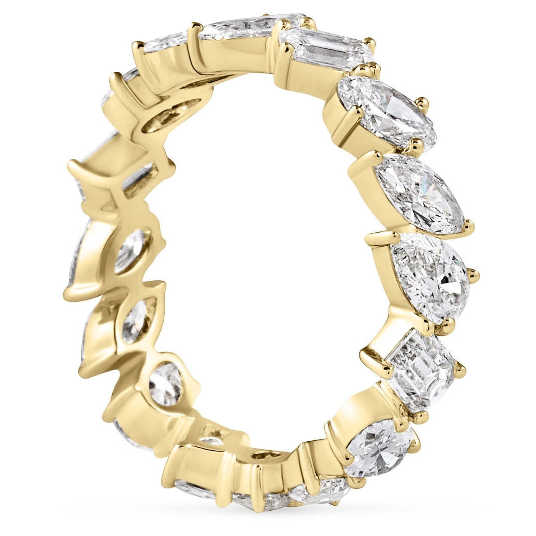 3.10 carat Mixed Shape Lab Diamond Eternity Band yg