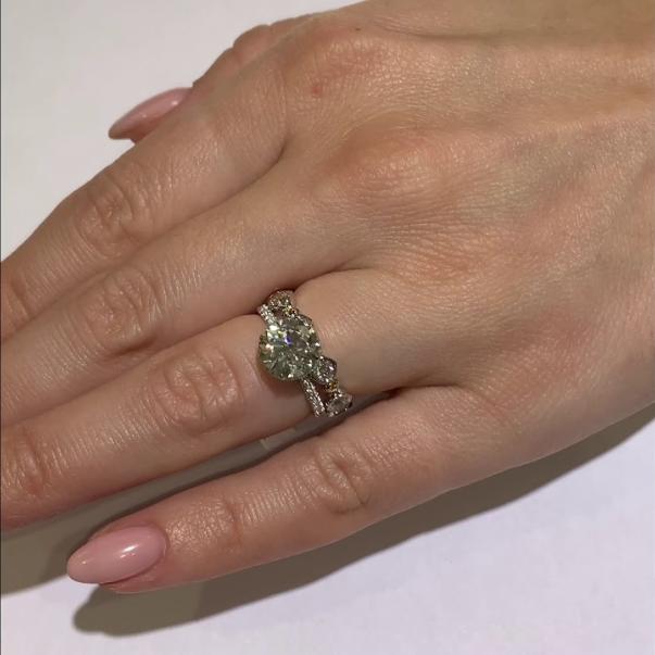 1.10 carat Bezel Set Diamond Two-Tone Eternity Band flat