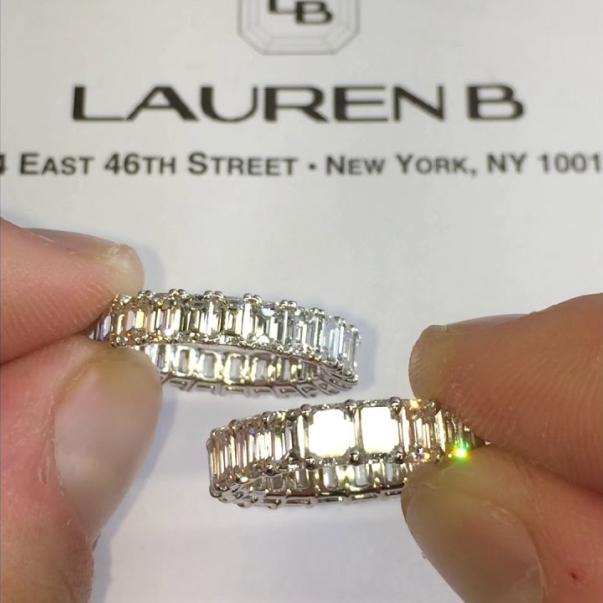 Emerald Cut Eternity Bands 4.85 cts and 6.10 cts